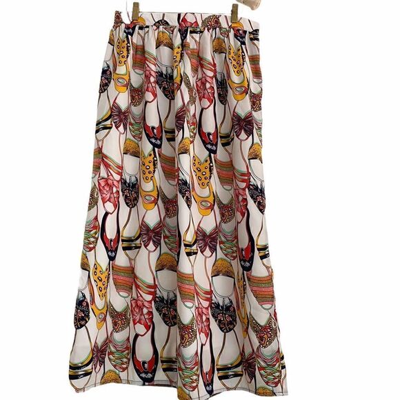 Vintage Handmade Maxi Skirt Shoes Design - Picture 5 of 5